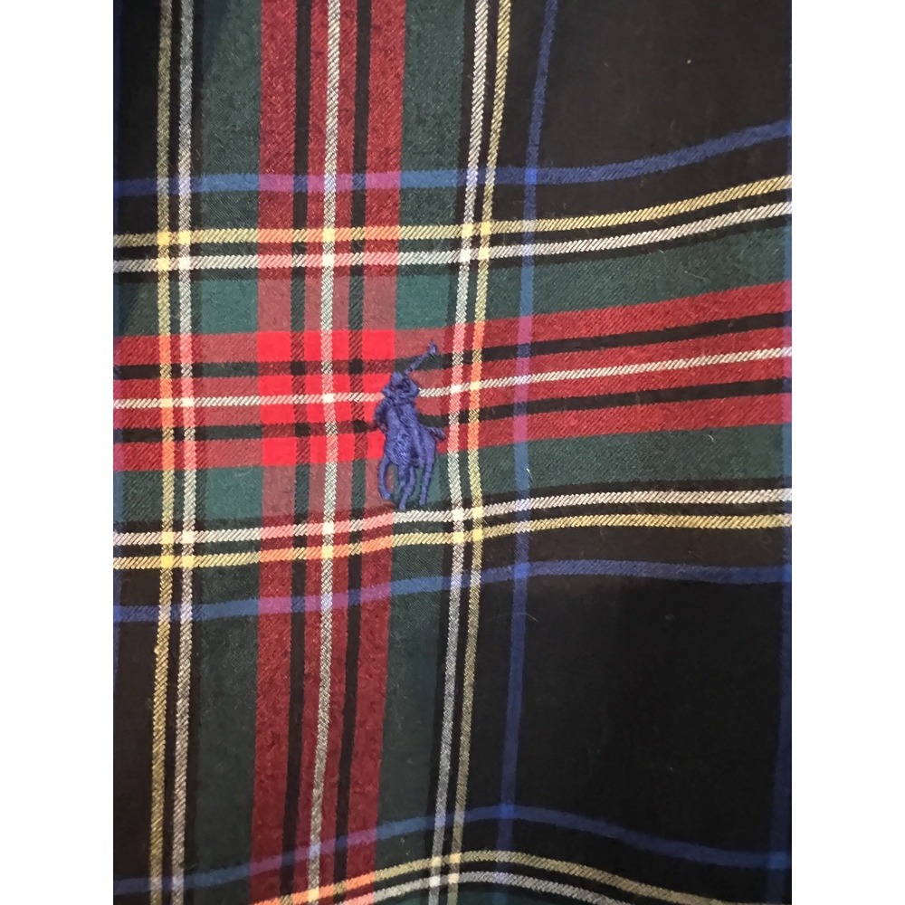 Polo Ralph Lauren Shirt Adult Slim Fit L Red Plaid 100% Cotton Button Up Men's - Picture 3 of 7